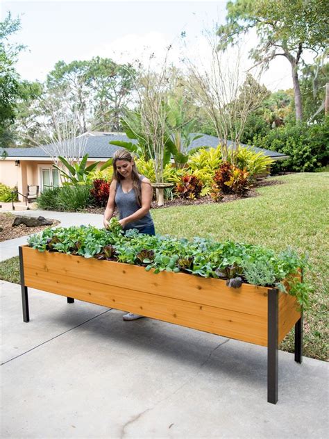 metal raised garden boxes|self watering elevated planter boxes.